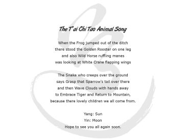 Tao Dolphin Connection T'ai Chi Tao animal song